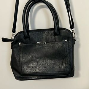 Roots crossbody, black purse.